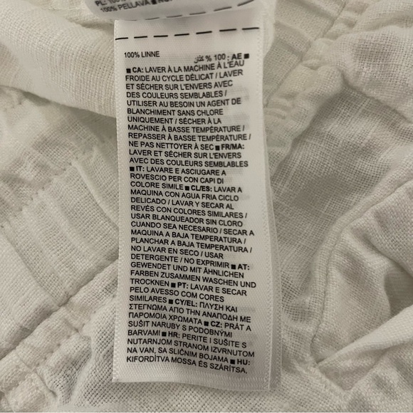 Athleta Cabo 100% linen joggers white 22591 - Picture 12 of 16